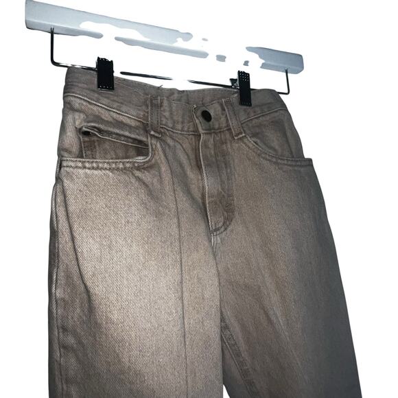 Vintage 80s LEE denim taper leg jeans boys size 8 neutral tan shade - Picture 8 of 9